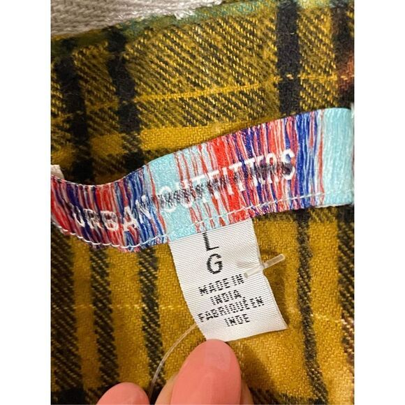 New Urban Outfitters Hooded Plaid Flannel Overshirt Size L - Picture 9 of 9